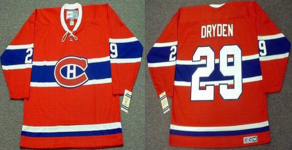 2019 Men Montreal Canadiens 29 Dryden Red CCM NHL jerseys